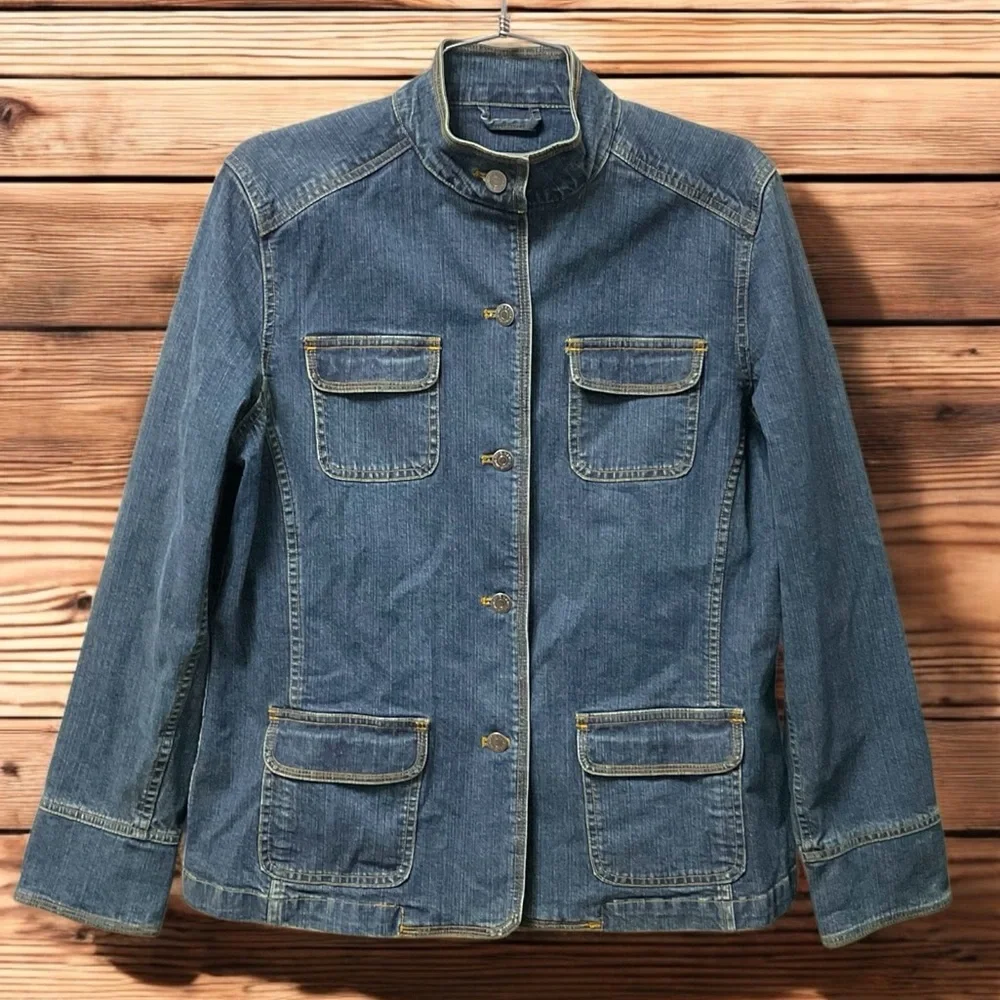 Eddie Bauer Blue Denim Jacket - Picture 11 of 12